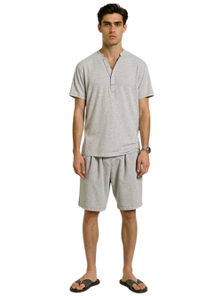 Oversized Collared Shirt Set