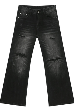 Men's Distressed Dark Jeans