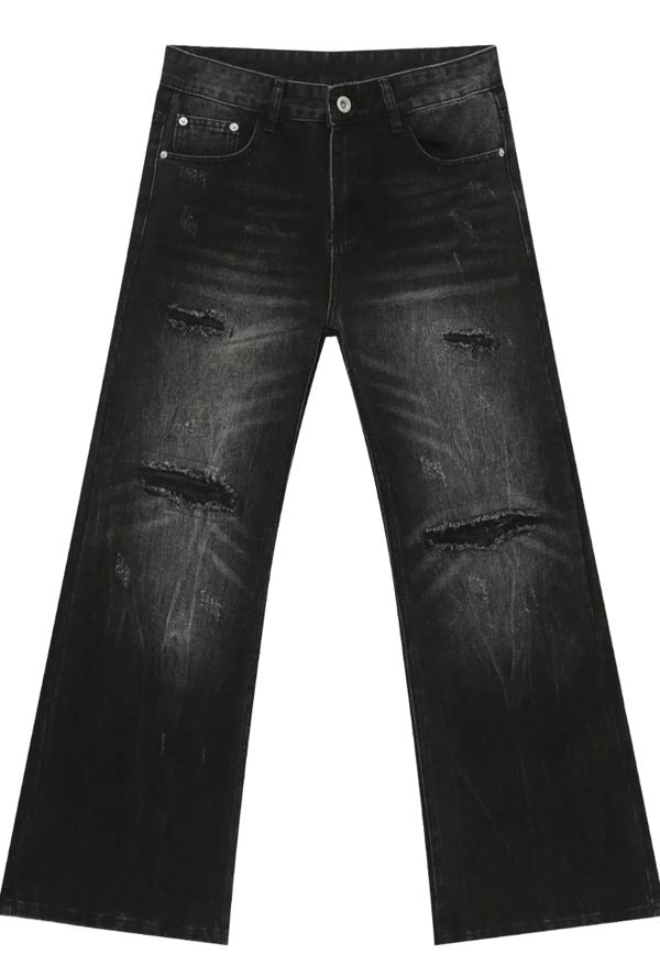 Men's Distressed Dark Jeans