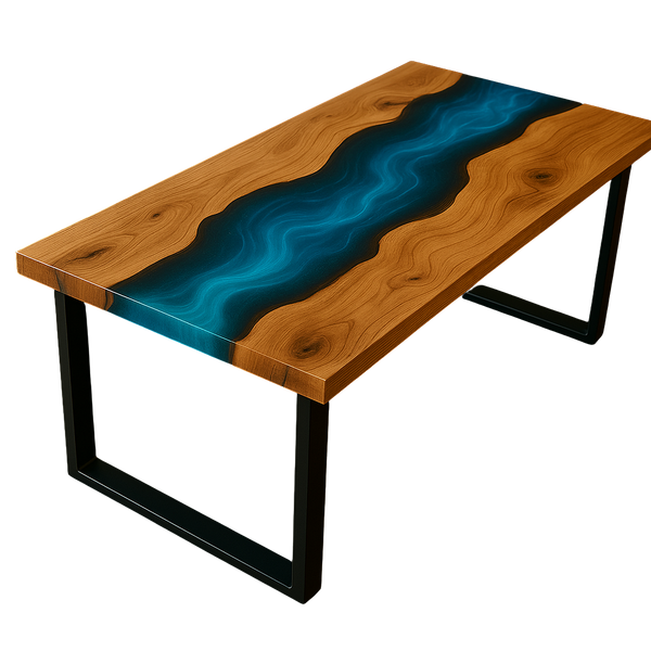 Blue River Epoxy Table "D" Slim