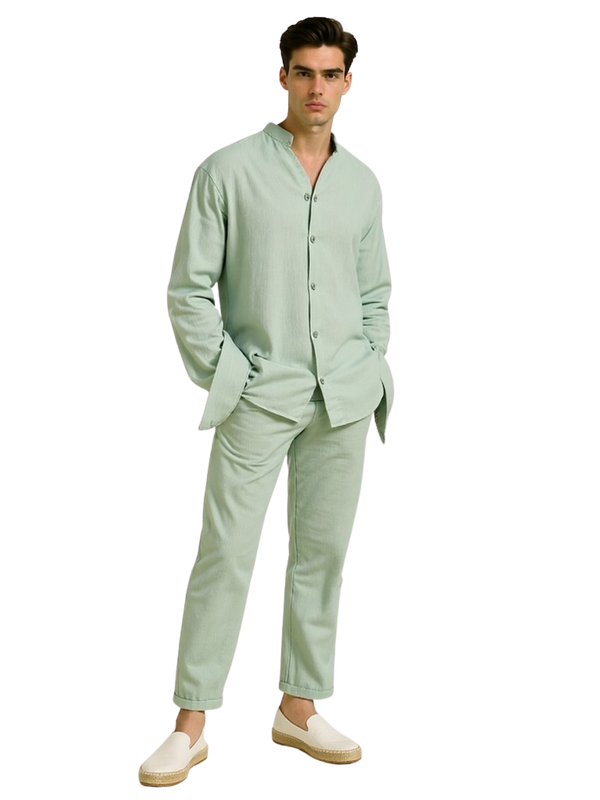 Button-Up Pants Set