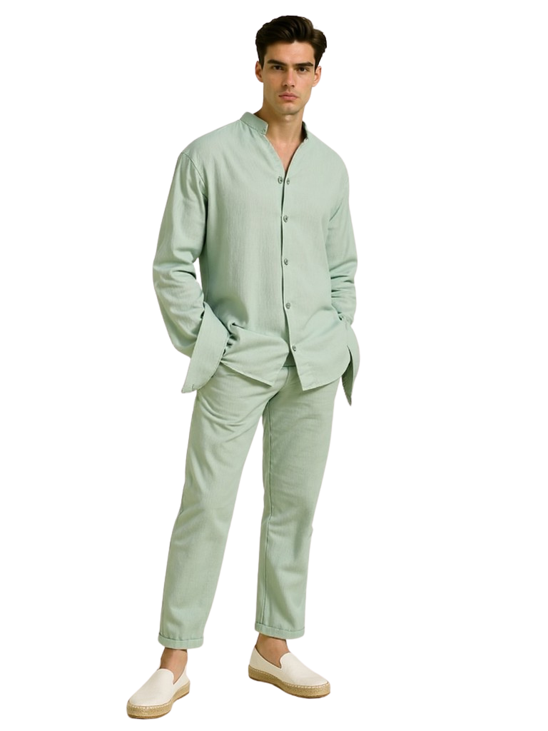 Button-Up Pants Set