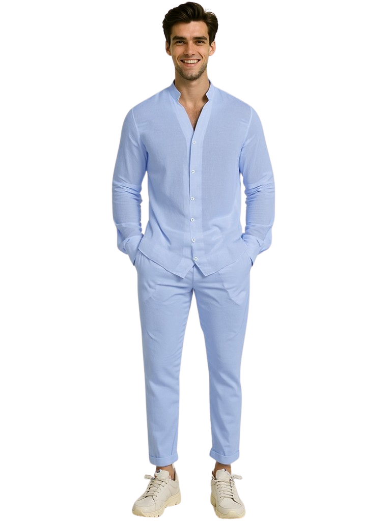 Button-Up Pants Set
