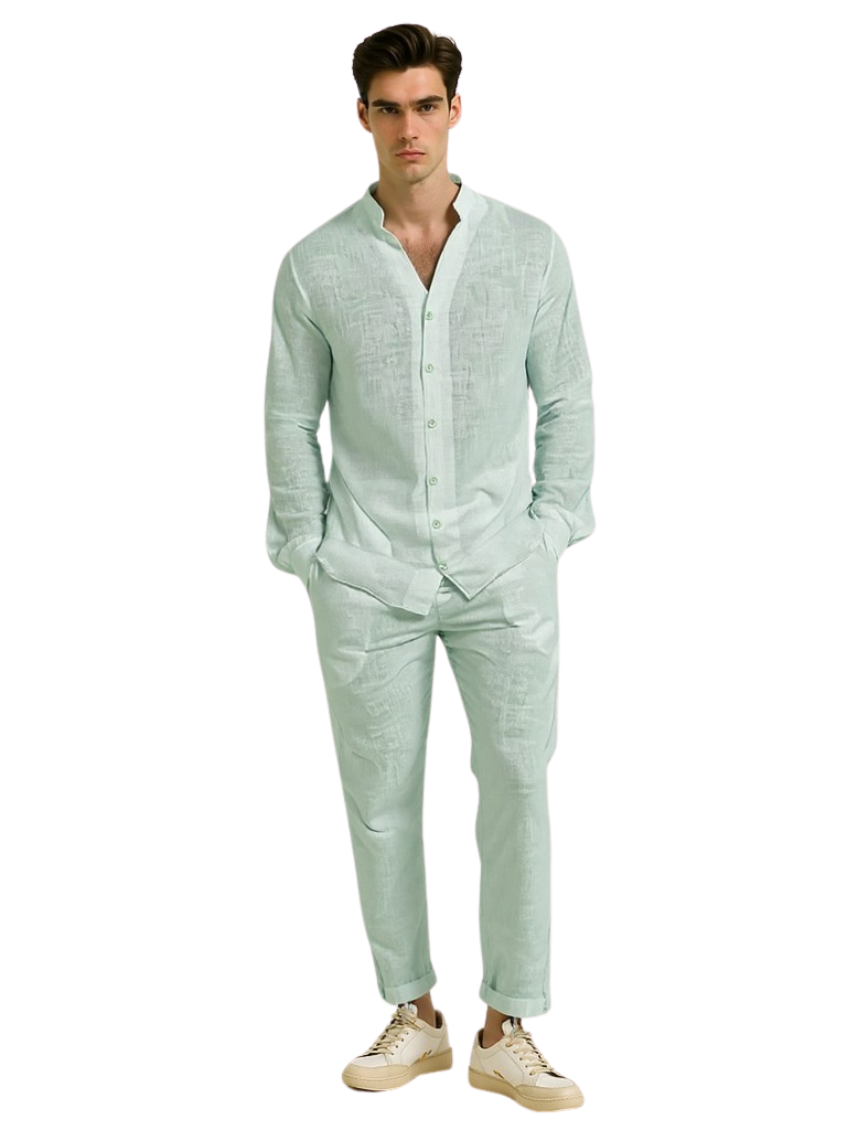 Button-Up Pants Set