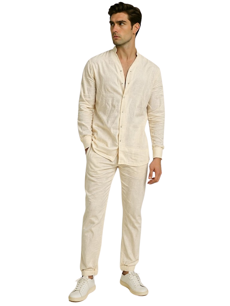 Button-Up Pants Set