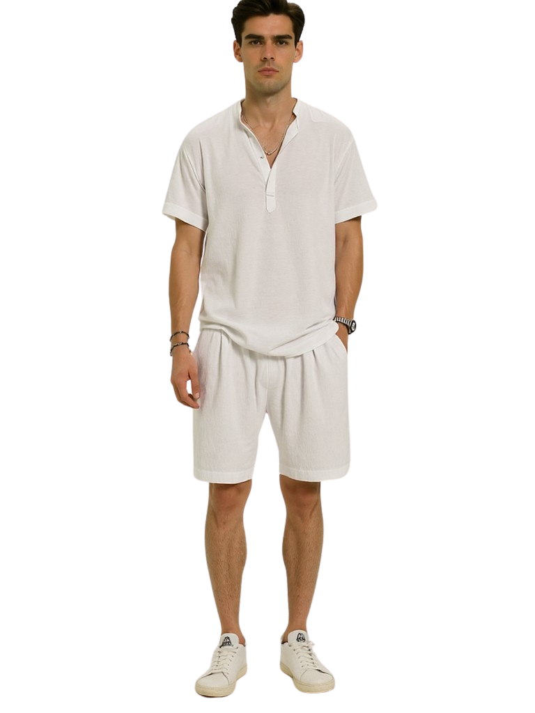 Oversized Collared Shirt Set